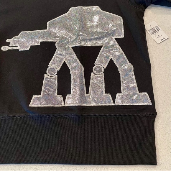 Disney Parks Star Wars At-At Silver Sparkle Shirt - Picture 3 of 9